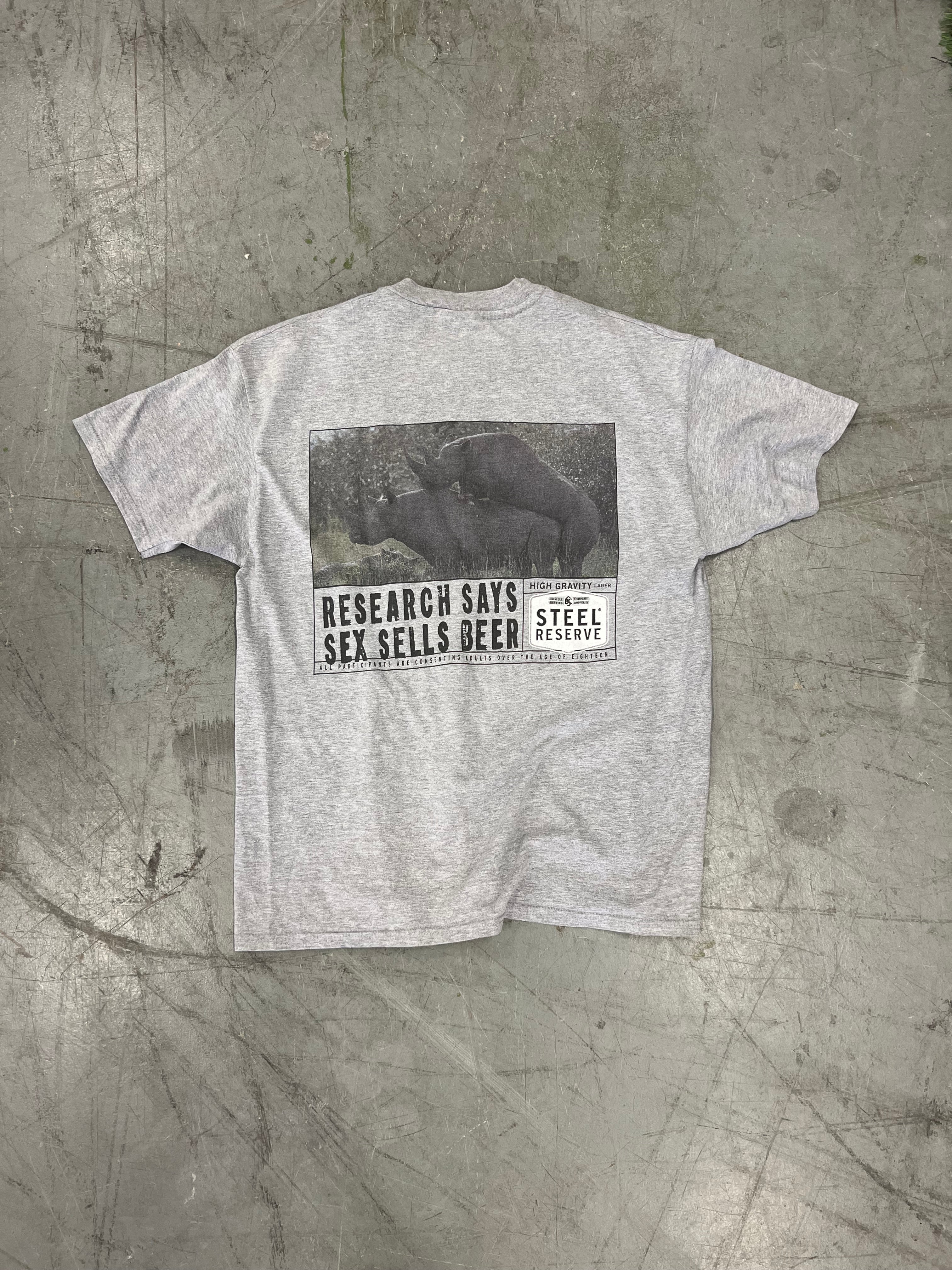 1998 Steel Reserve Malt Liquor Sex Sells Promo Tee