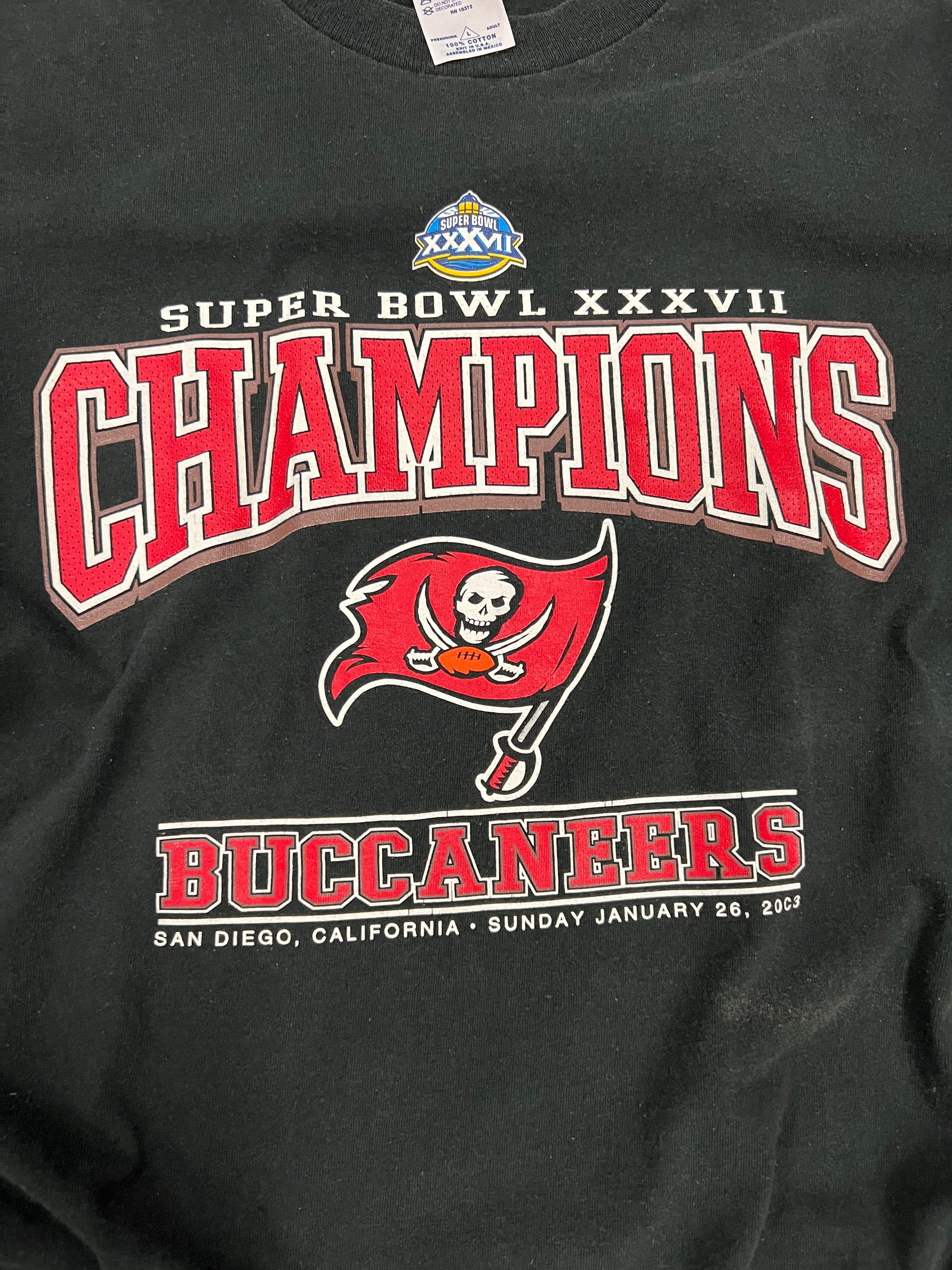 2003 Tampa Bay Buccaneers Super Bowl 37 Champions Tee