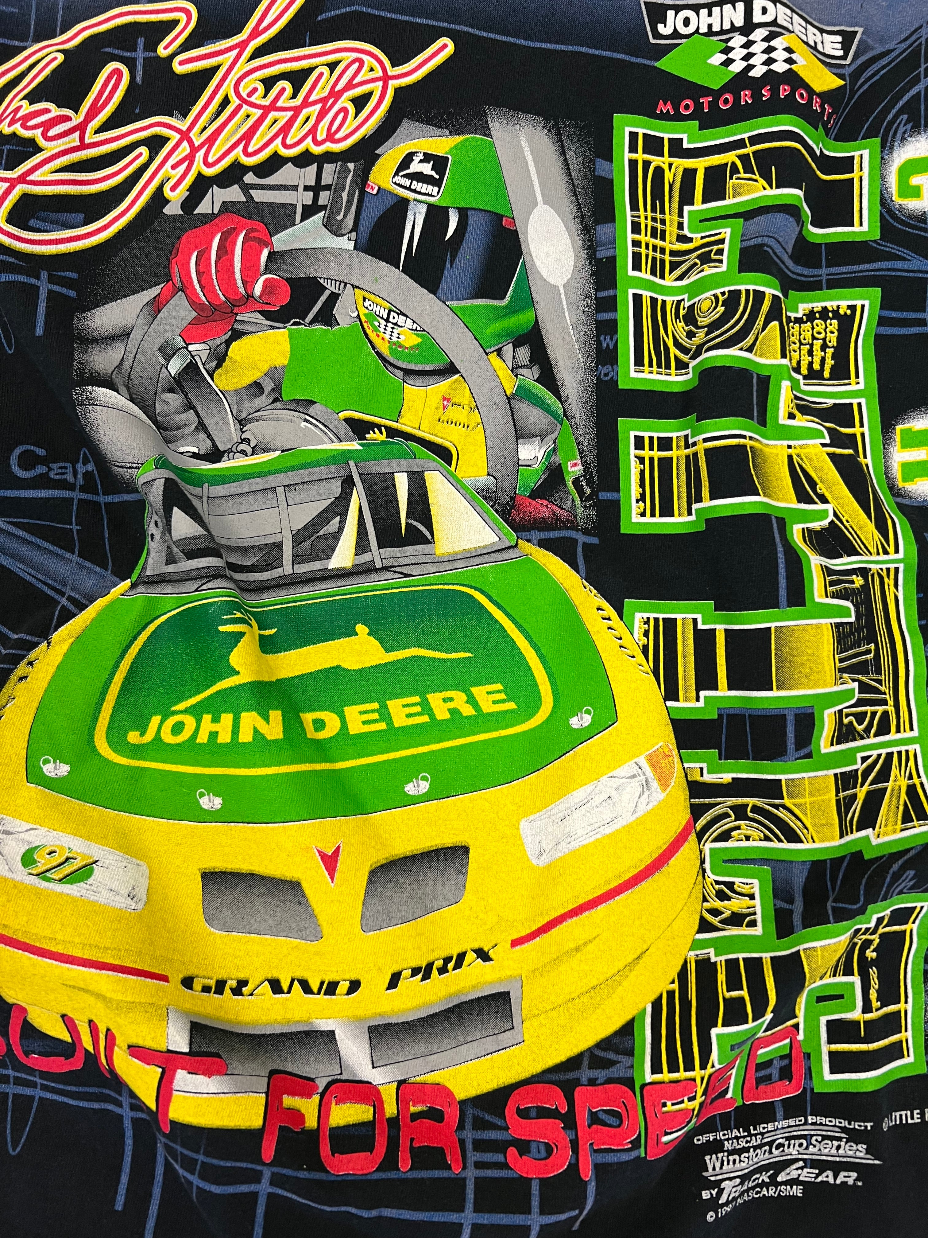 1997 Chad Little X John Deere X NASCAR Racing Tee