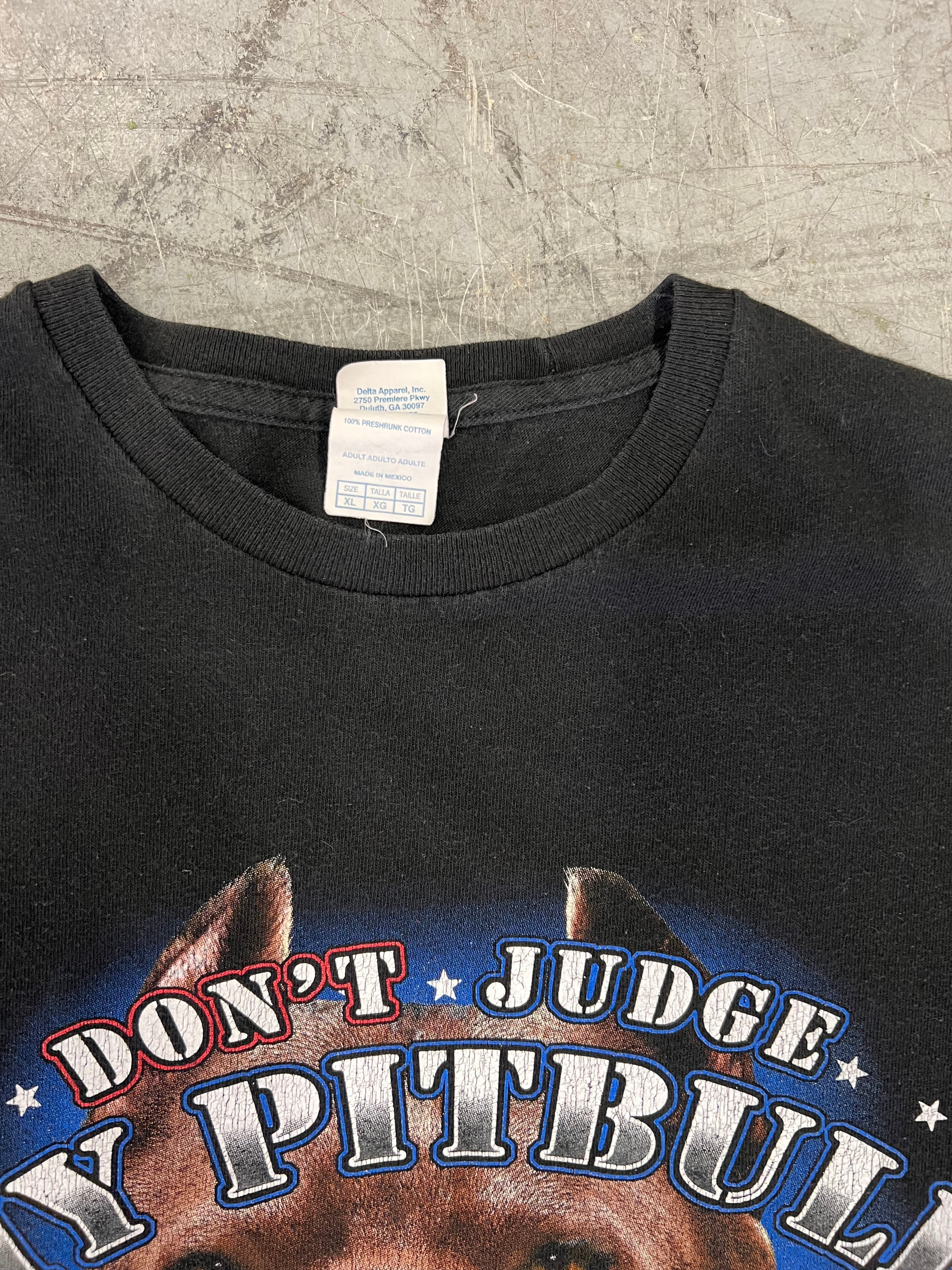 Vintage Don’t Judge My Pitbull Comedy Tee