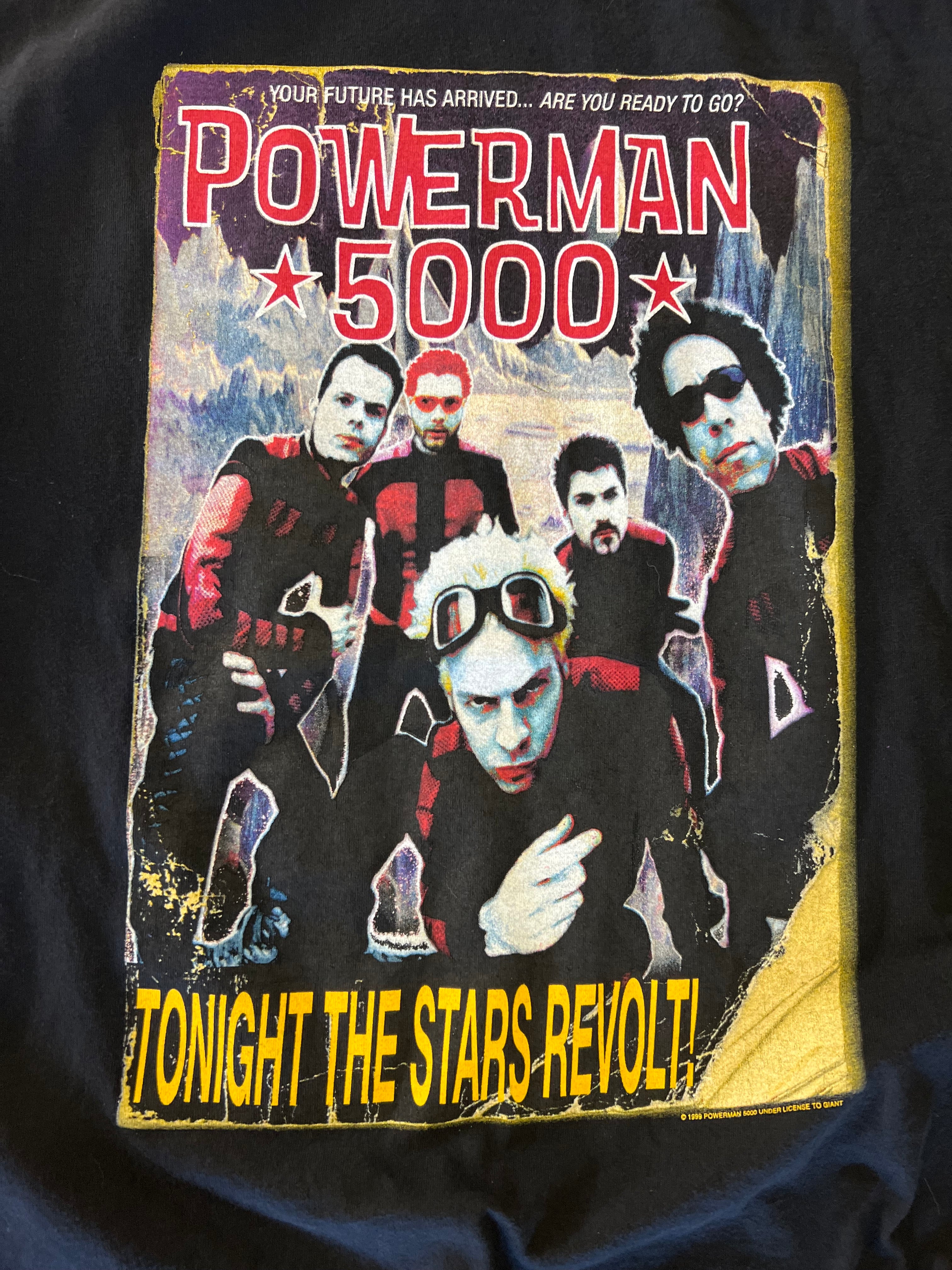 1999 Powerman 5000 Tonight The Stars Revolt Tour Tee