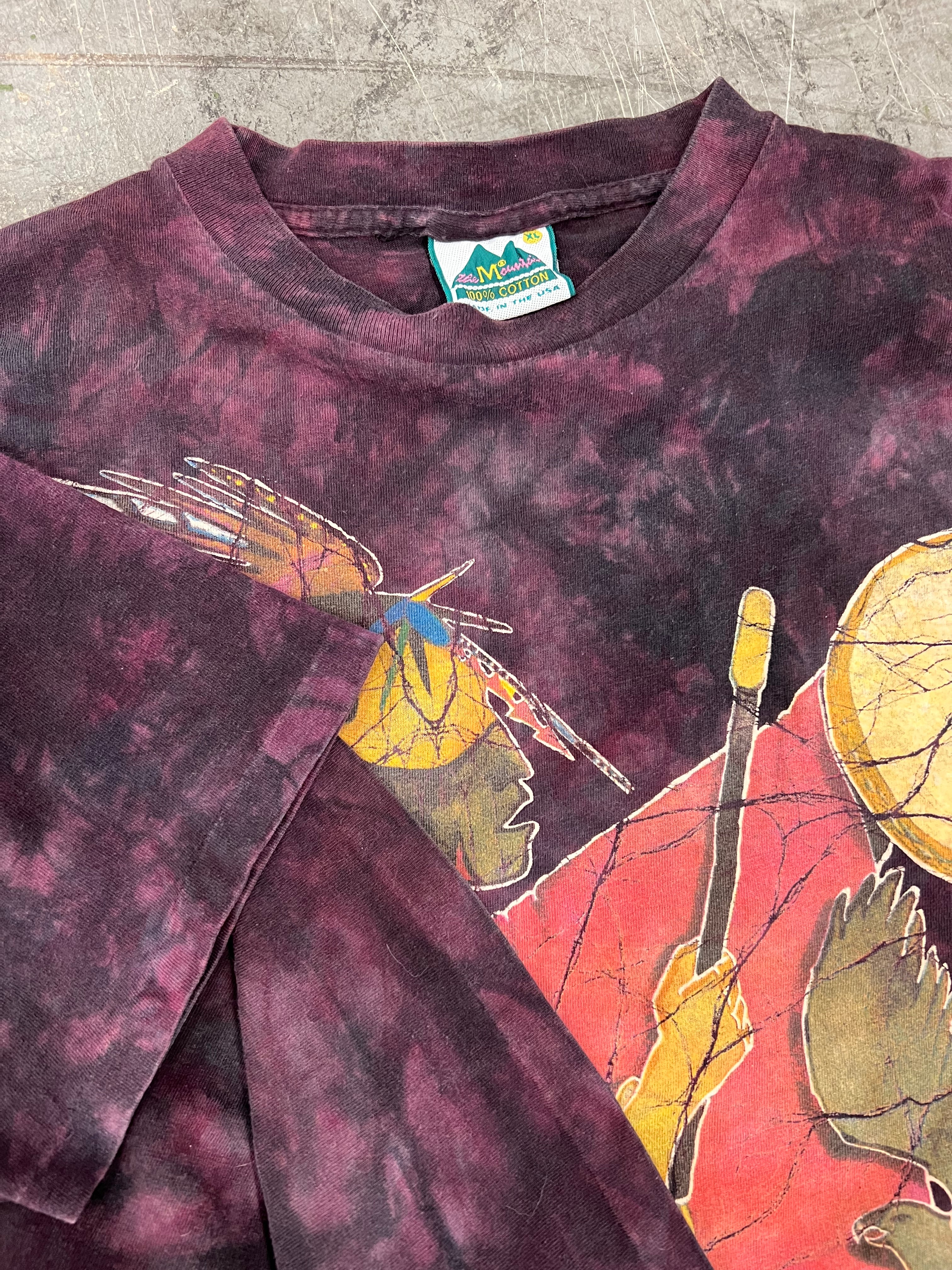 1995 The Mountain Brand Native American Tie Dye Tee