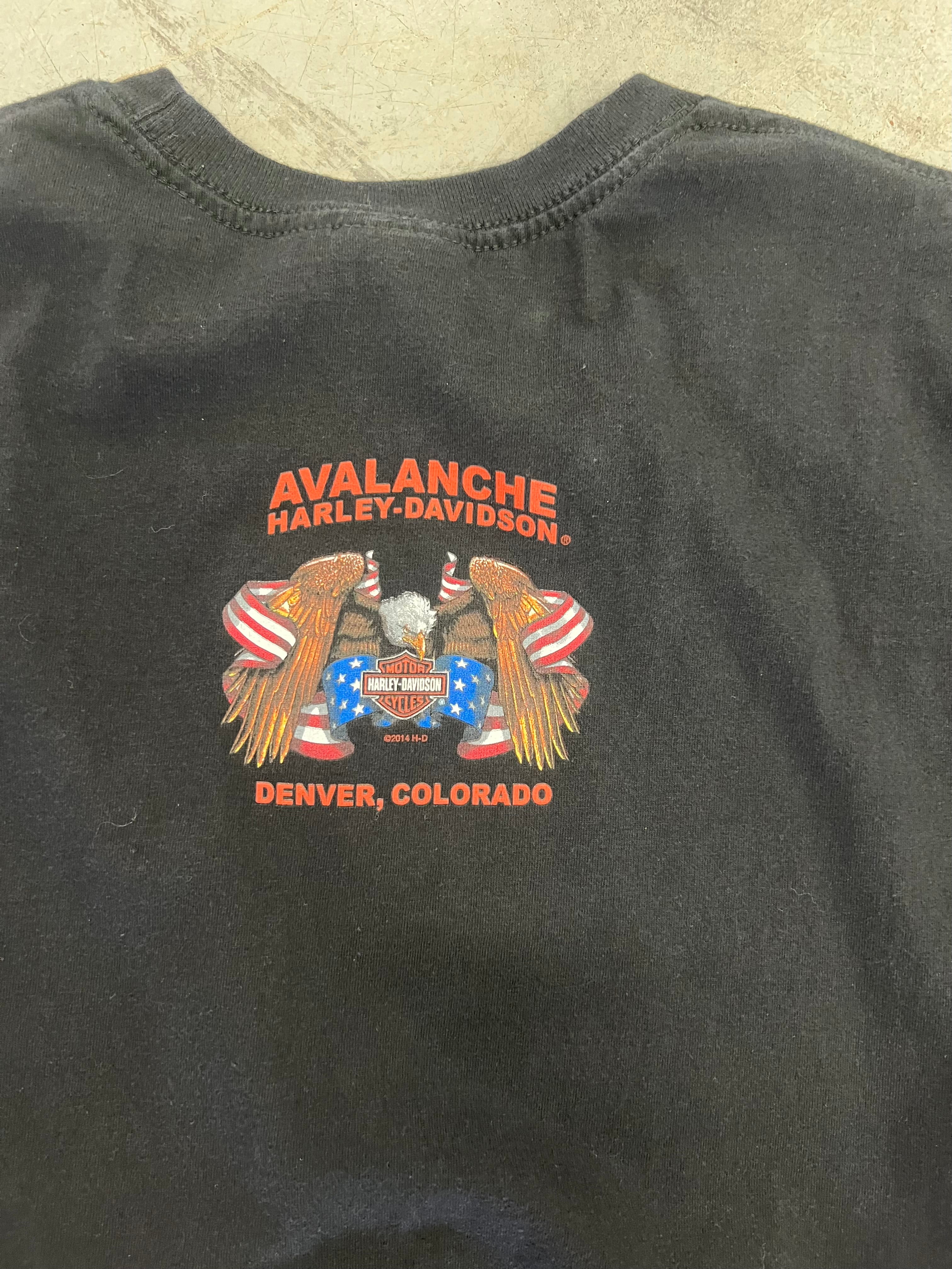 2013 Avalanche Harley Davidson X Biker Built Denver Colorado Tee