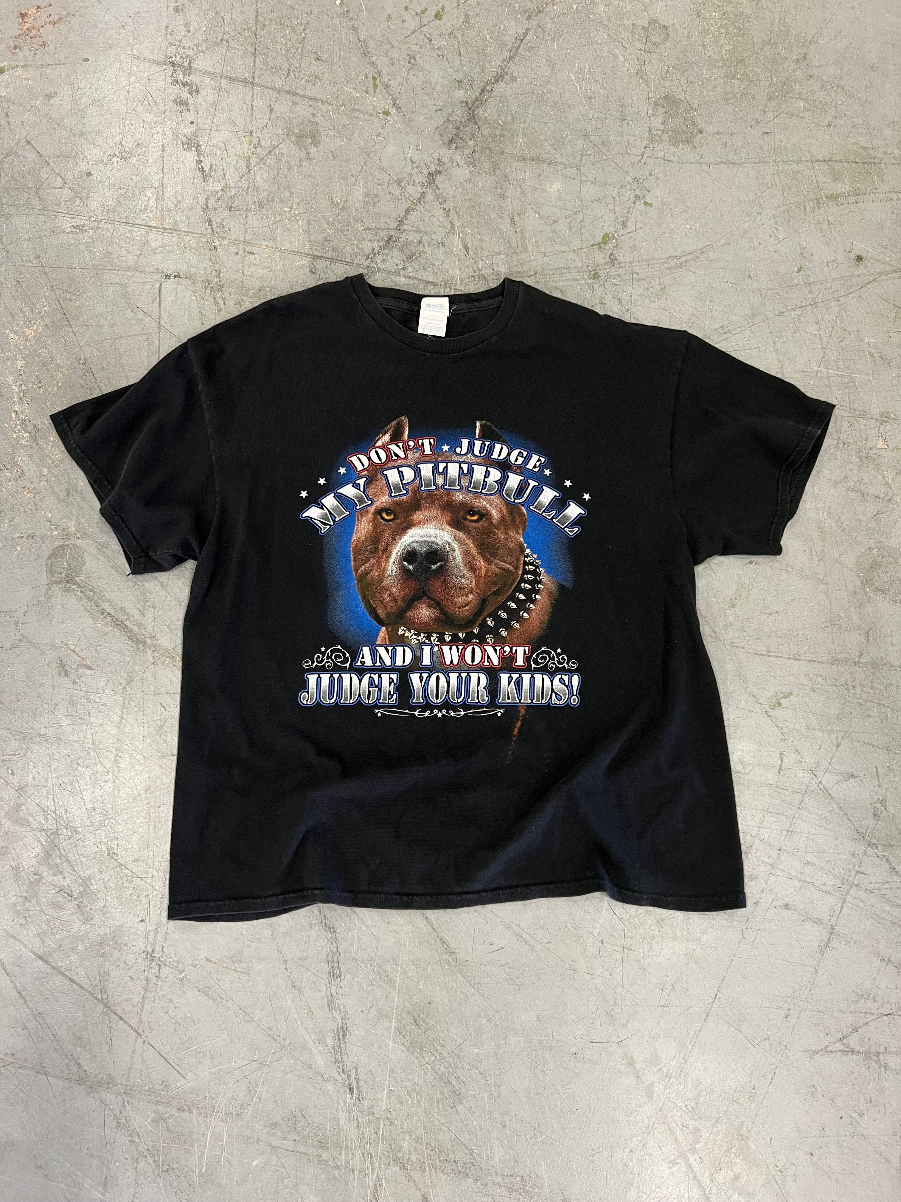 Vintage Don’t Judge My Pitbull Comedy Tee