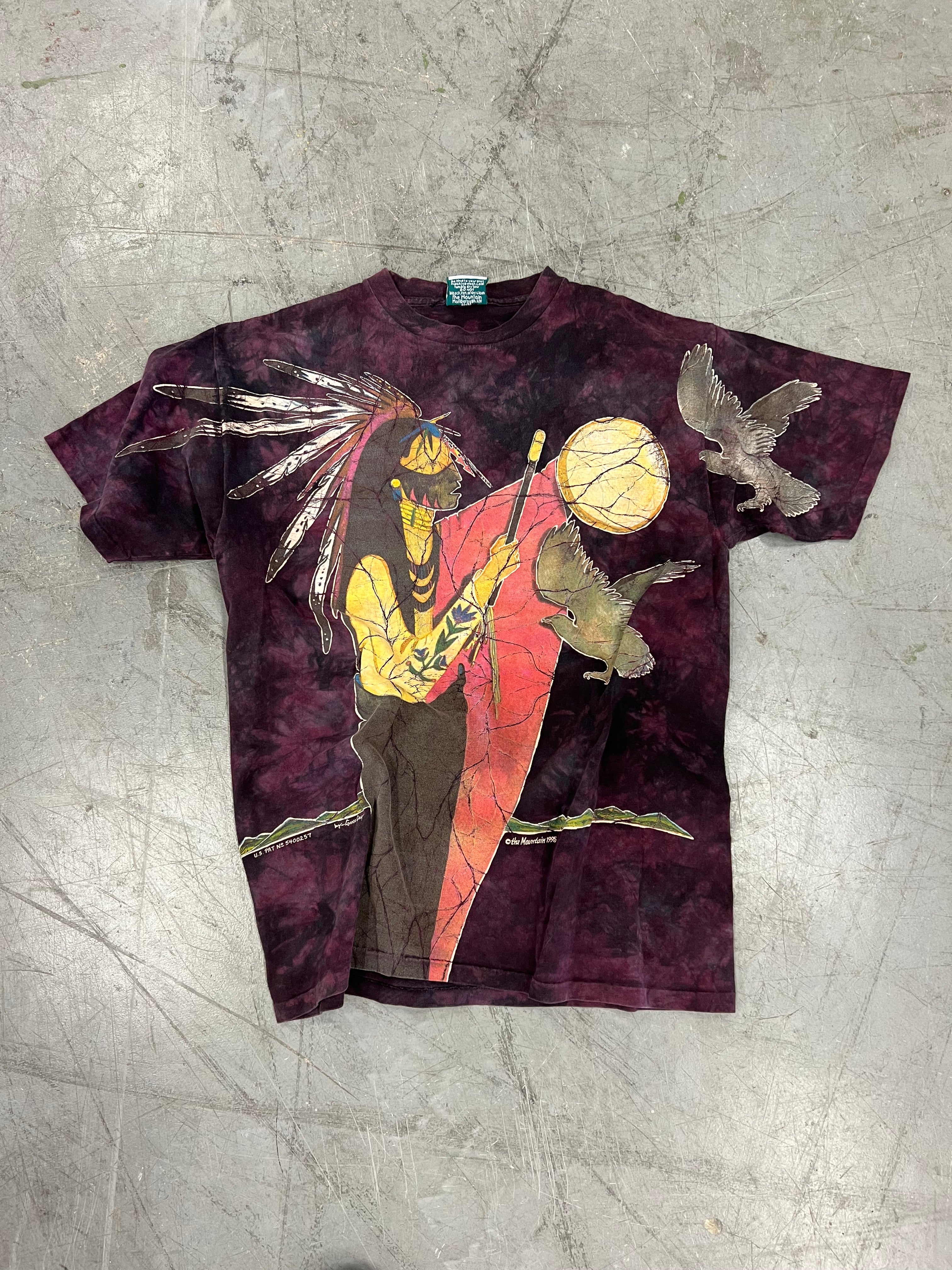 1995 The Mountain Brand Native American Tie Dye Tee