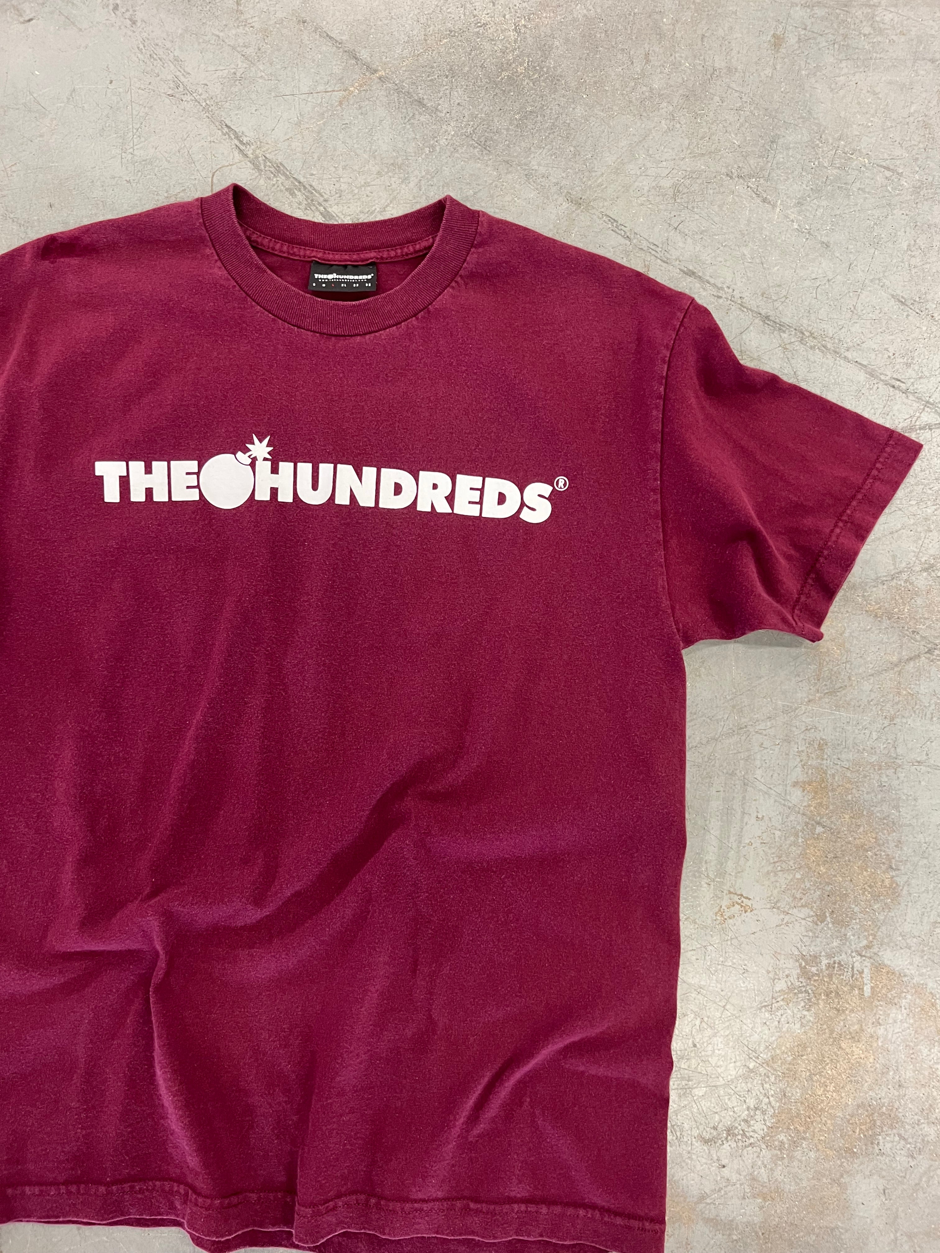 The Hundreds Burgundy Spellout Tee