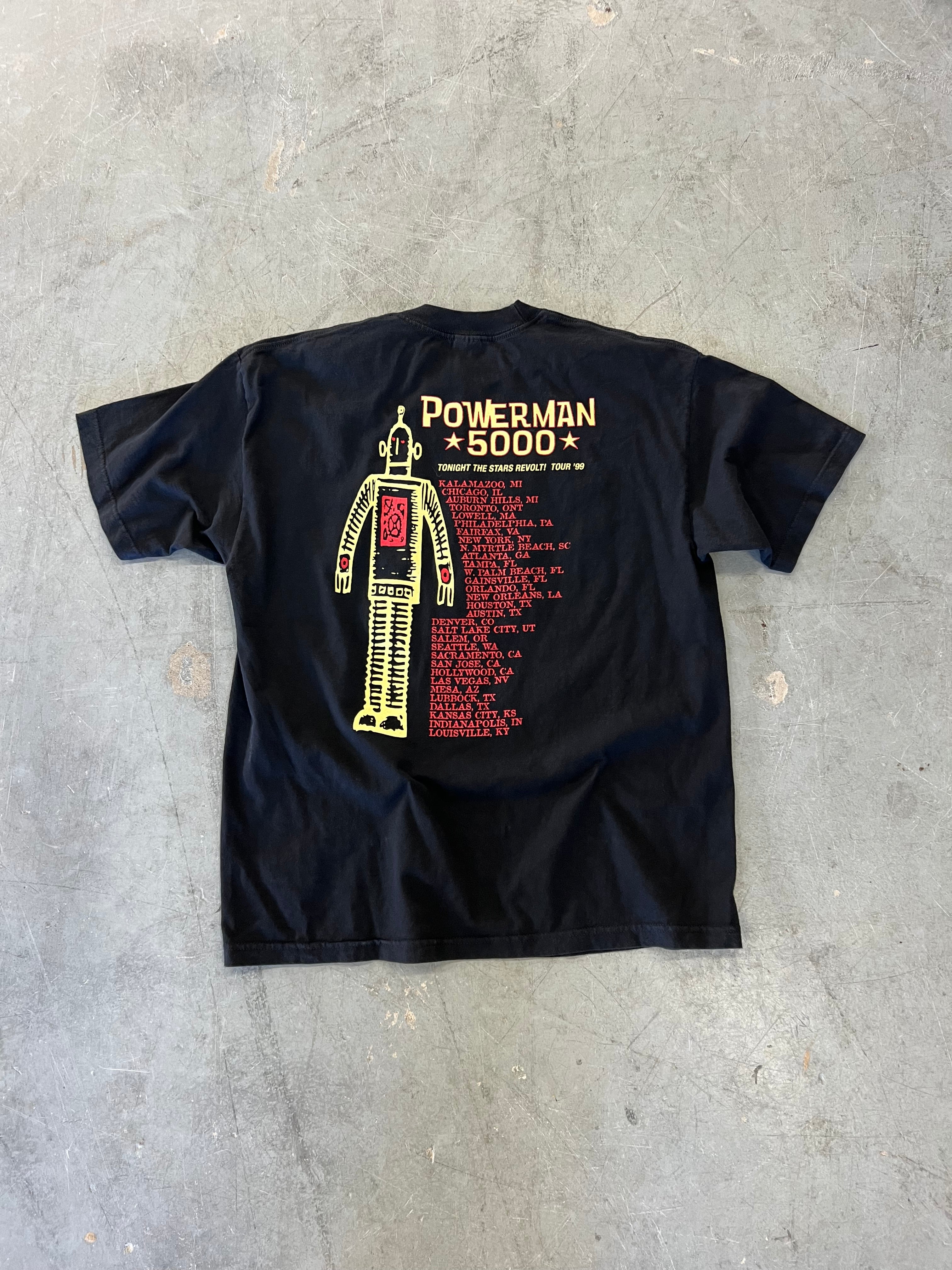 1999 Powerman 5000 Tonight The Stars Revolt Tour Tee