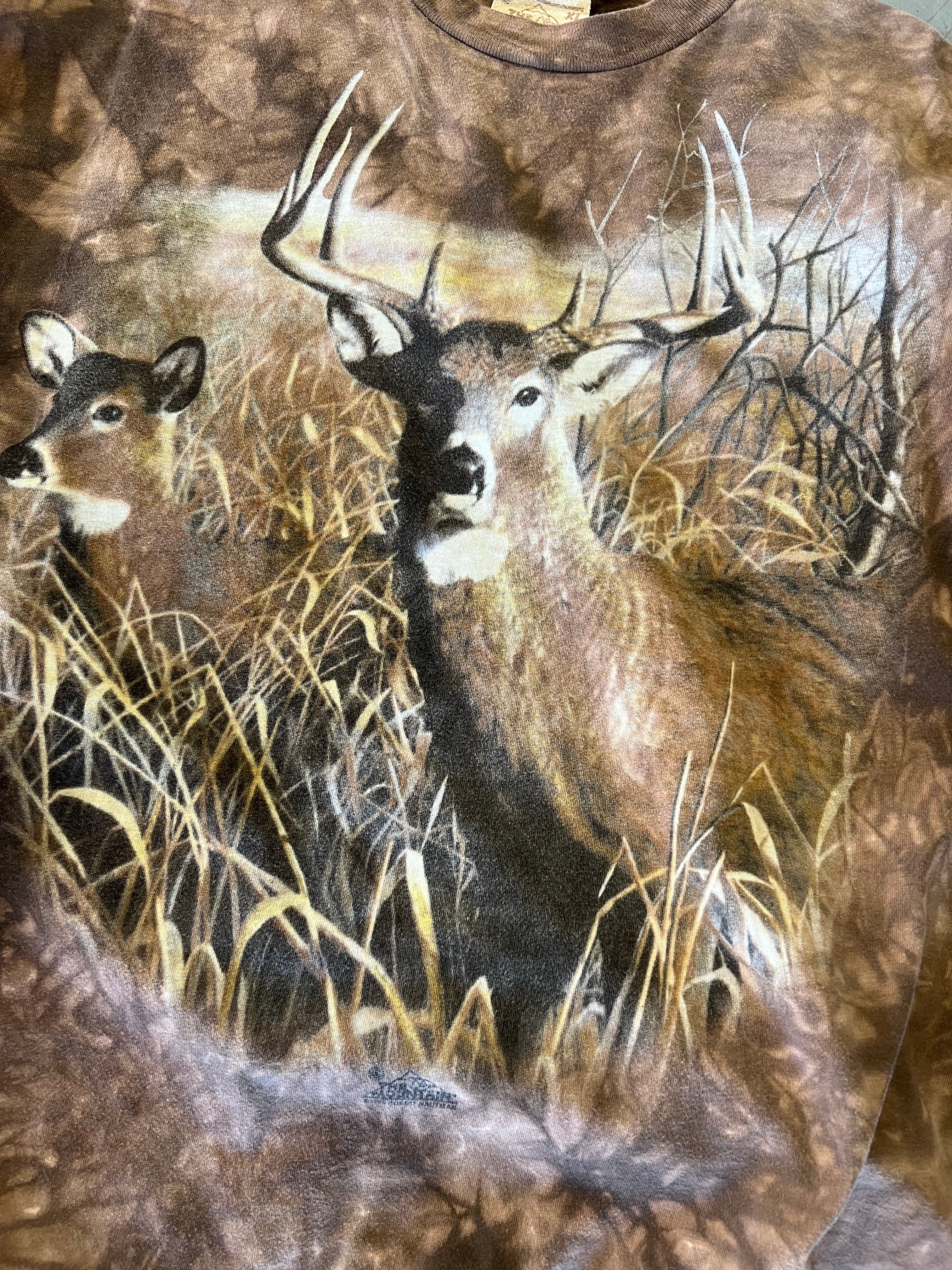 1998 The Mountain Tie Dye Buck Nature Tee