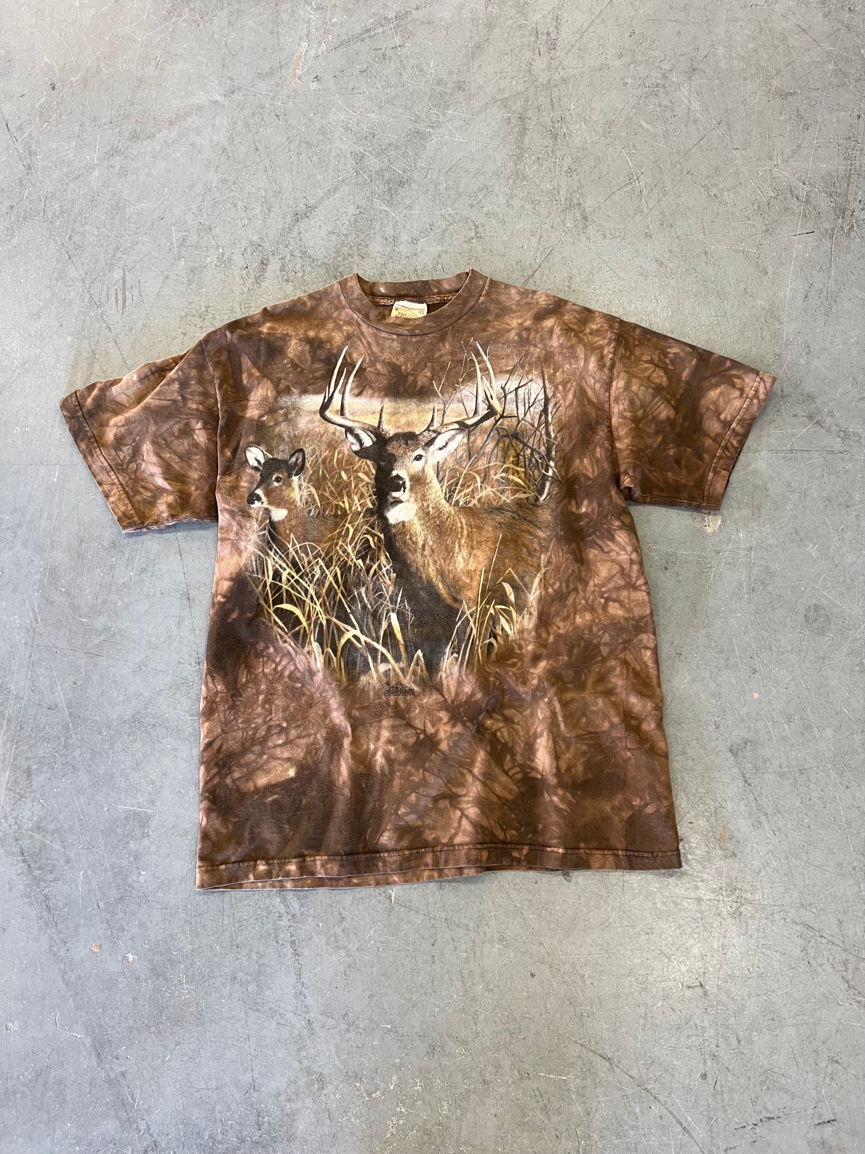 1998 The Mountain Tie Dye Buck Nature Tee