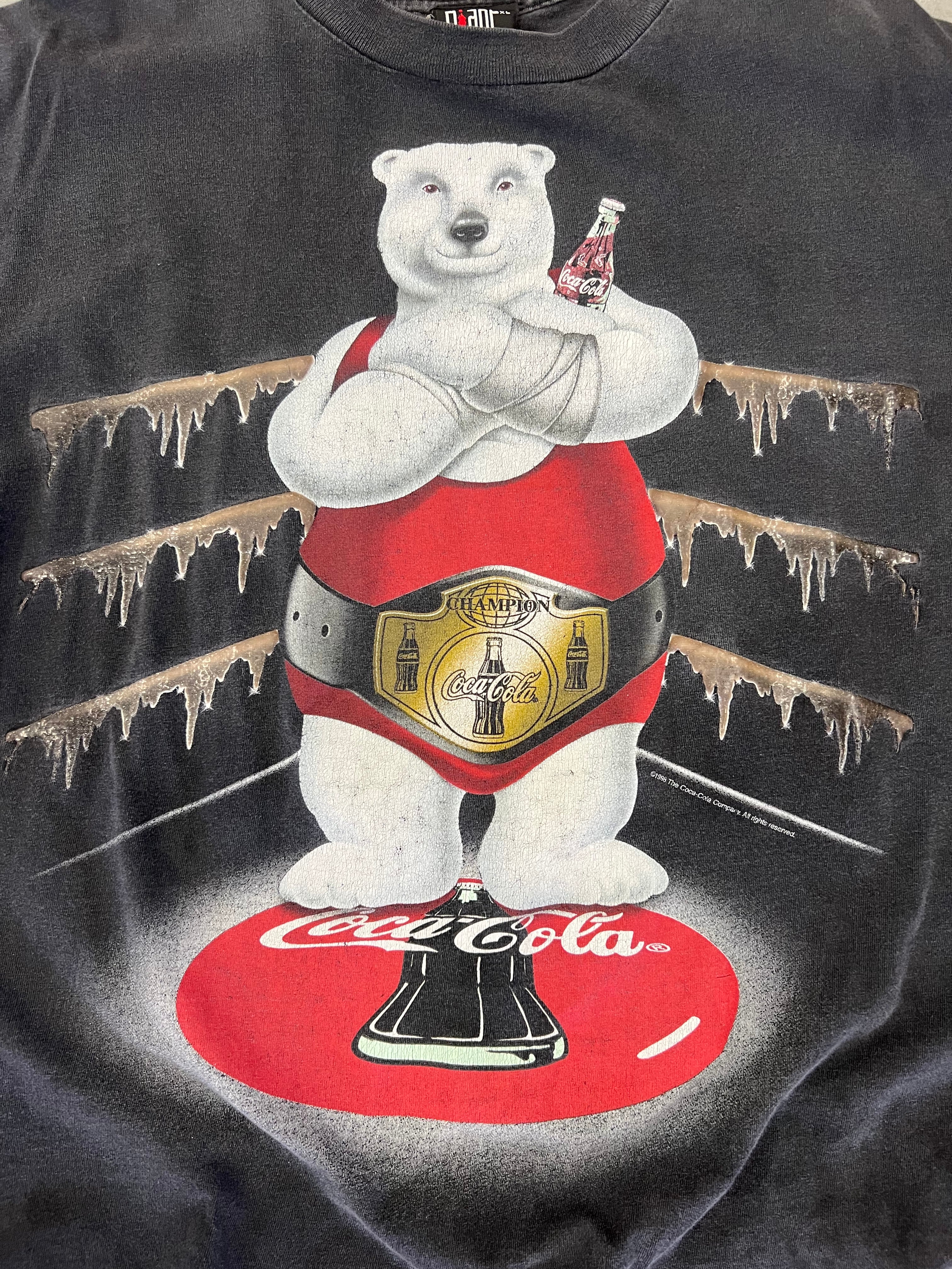 90s Coca Cola Polar Bear Wrestling Tee